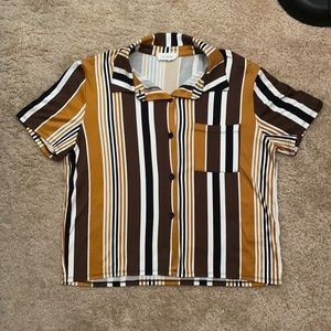 70s inspired button down shirt